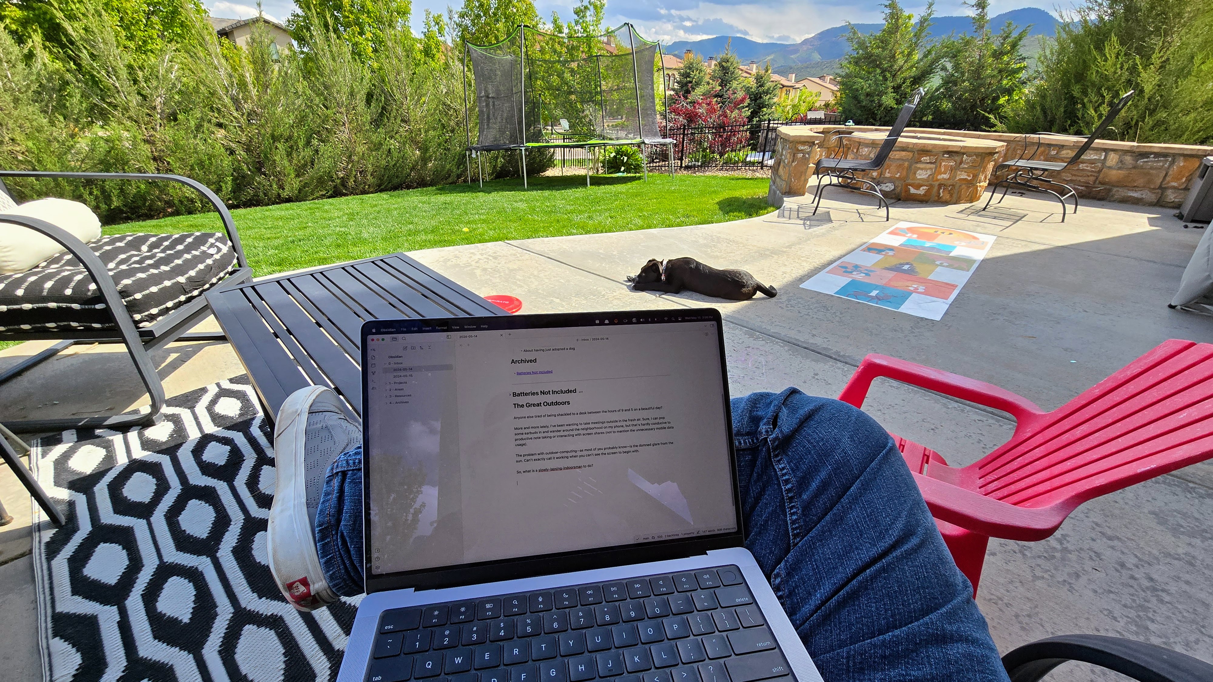 Outside Laptop